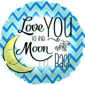 Love You to the Moon Boy 18" Pkg