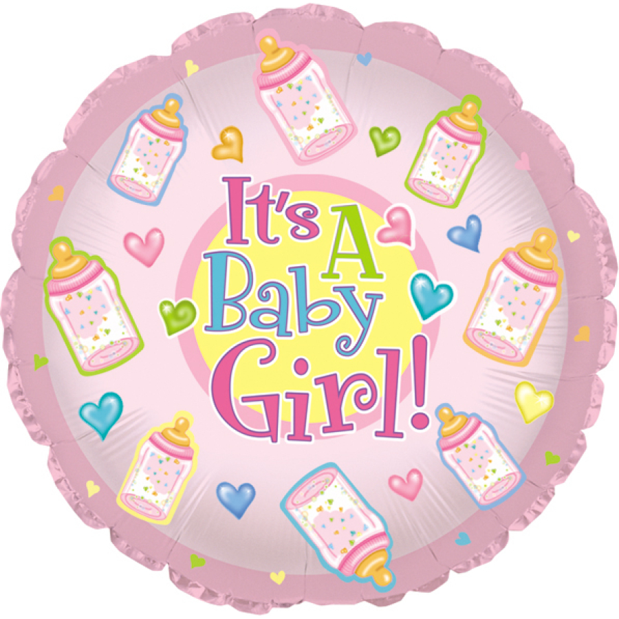 Baby Girl Bottles 18" Pkg