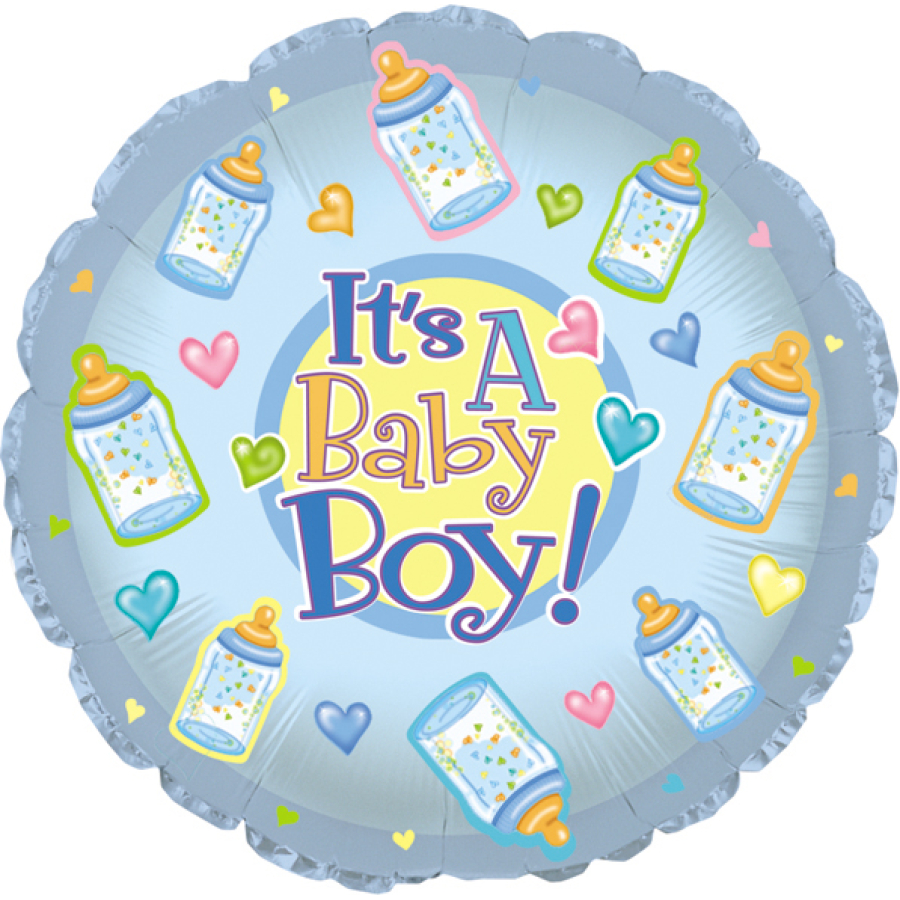 Baby Boy Bottles 18" Pkg