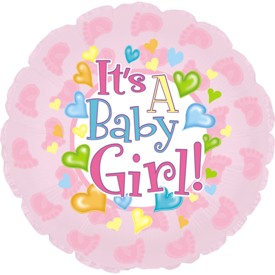 Baby Girl Footsies 18" Pkg