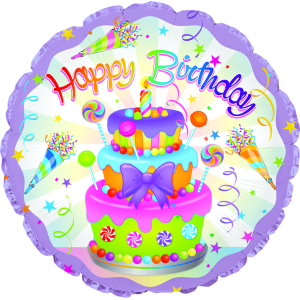 HB Cake & Candles 24" Pkg