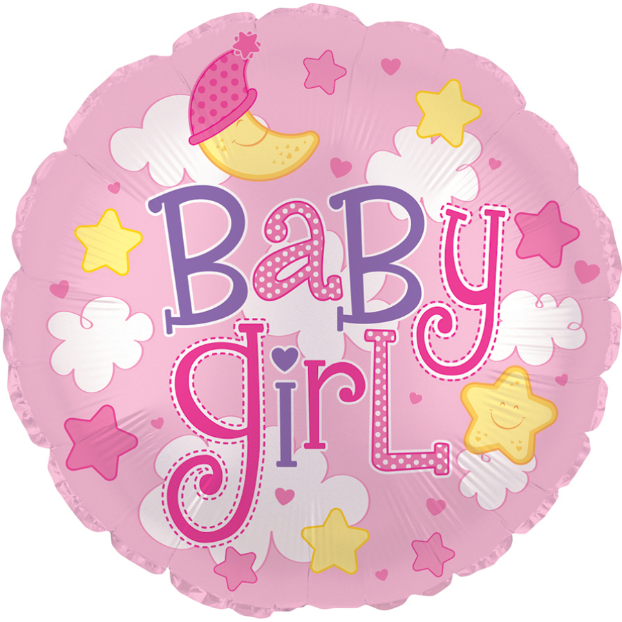 Baby Girl Clouds 24" Pkg