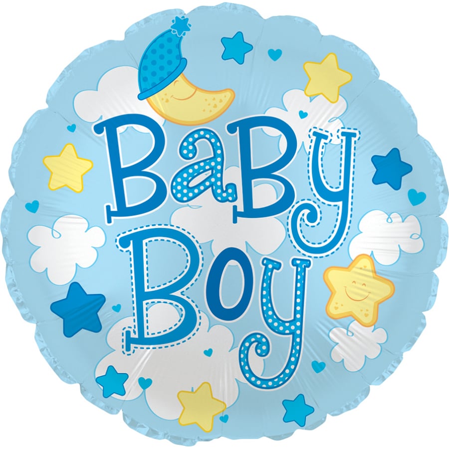 Baby Boy Clouds 24" Pkg