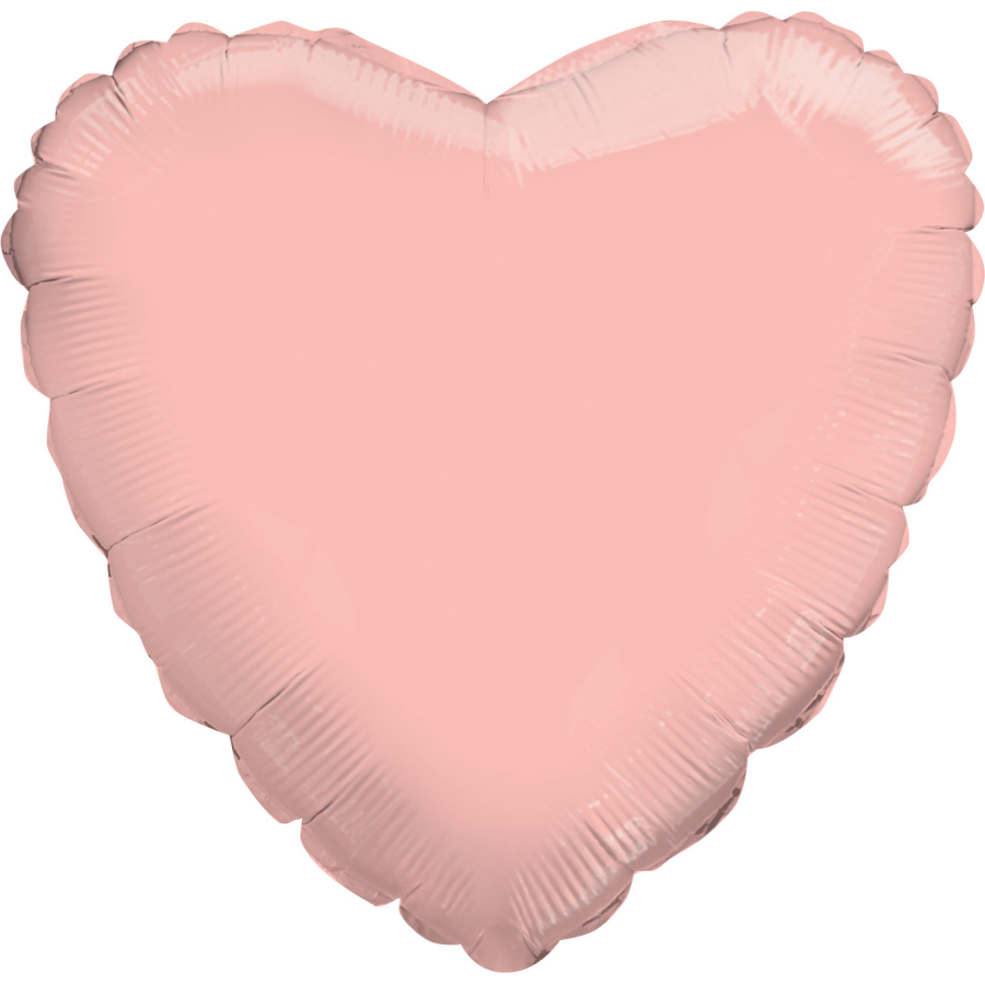 Heart Rose Gold 18" Flat