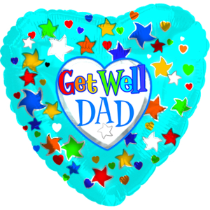 Get Well Dad 18" Pkg