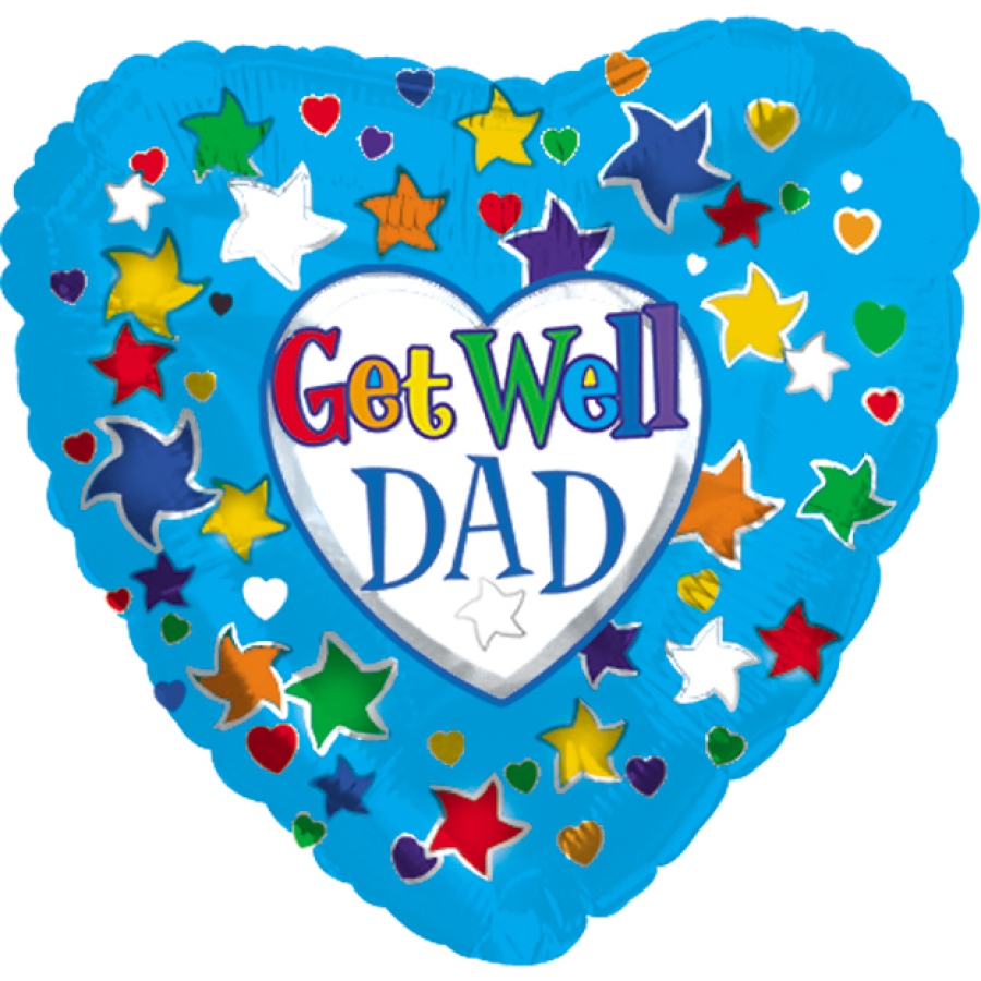 Get Well Dad 18" Pkg