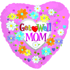 Get Well Mom 18" Pkg