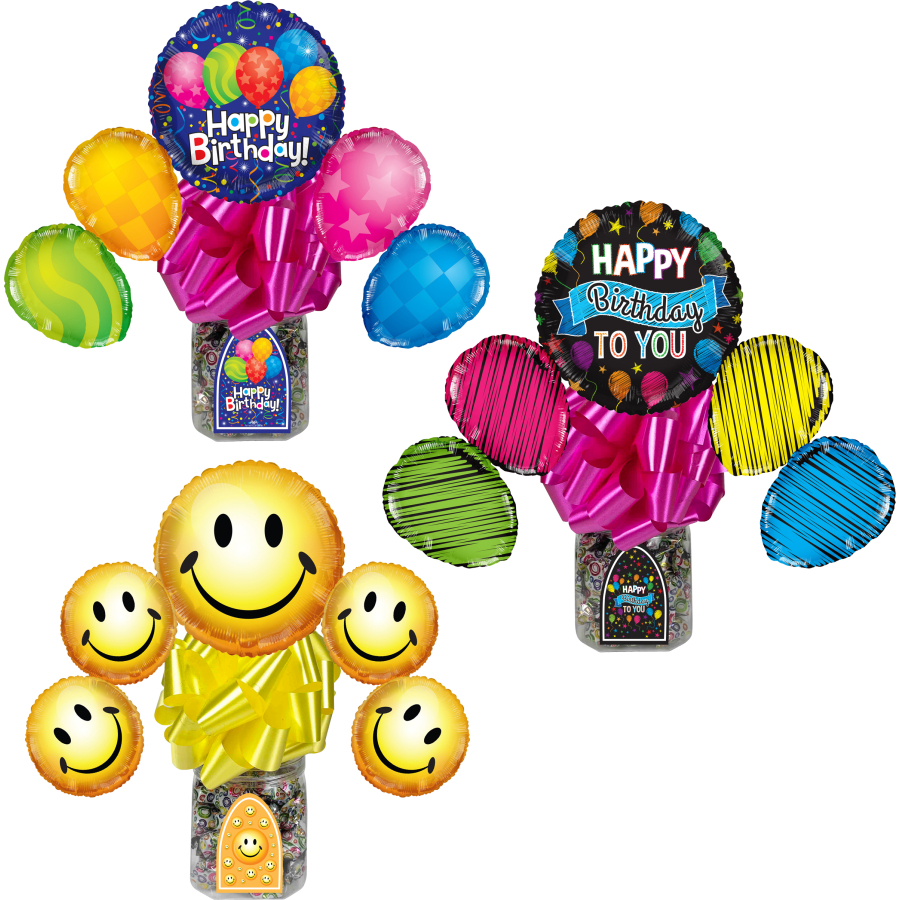 Deluxe Balloon Treats - Happy Birthday
