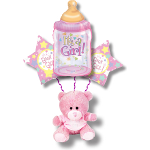32755 Girl Bottle Plush Bouquet