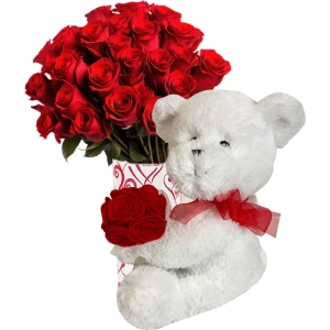 Bear n Vase VAL