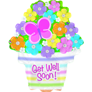 GW Soon Flowers & Butterflies 22" Shape Pkg