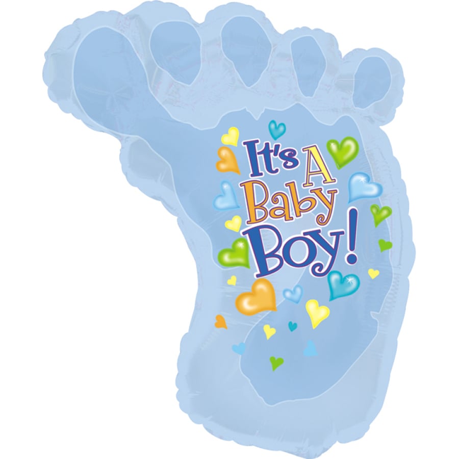 Baby Boy Foot 34" Shape Pkg