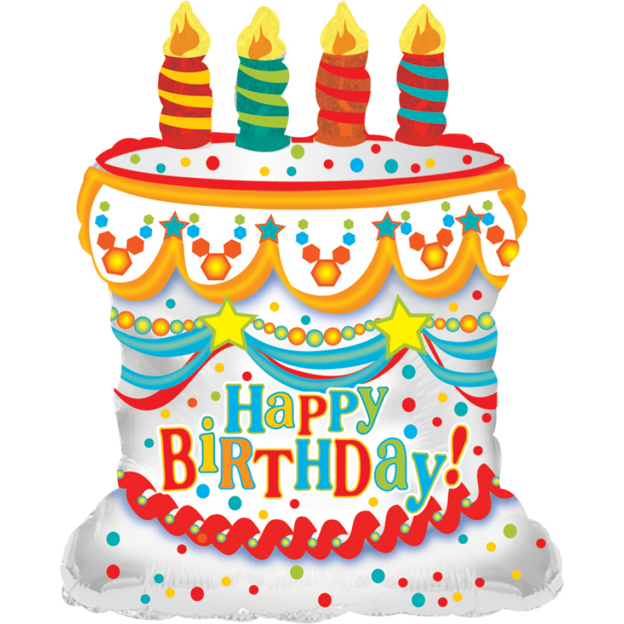 White BD Cake 28" Pkg
