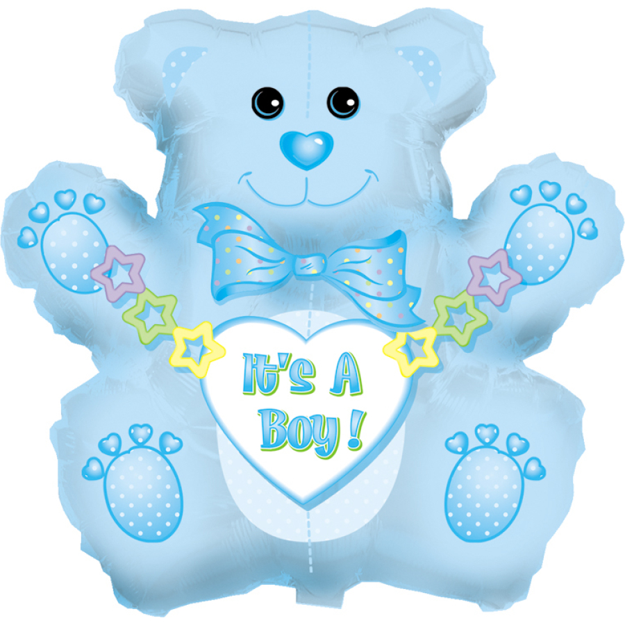 It's a Boy Bear 32" Shape Pkg