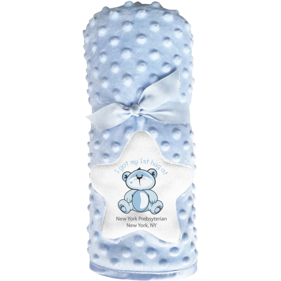 Blanket Custom Embroidered - Teddy Bear Boy