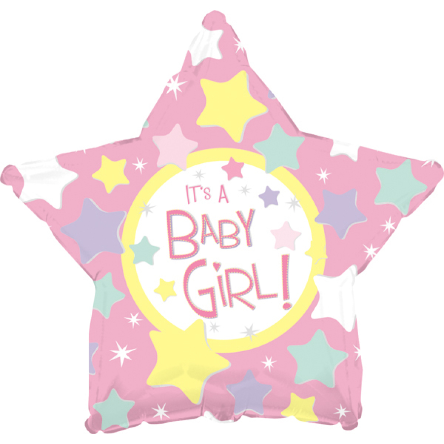 814613 It's a Girl Pink Star