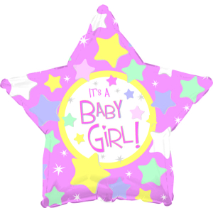 814613 It's a Girl Pink Star
