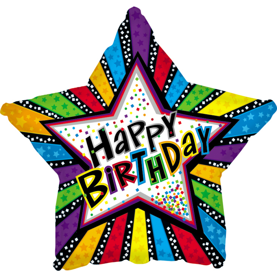 HB Day Stripes w Stars 18" Pkg
