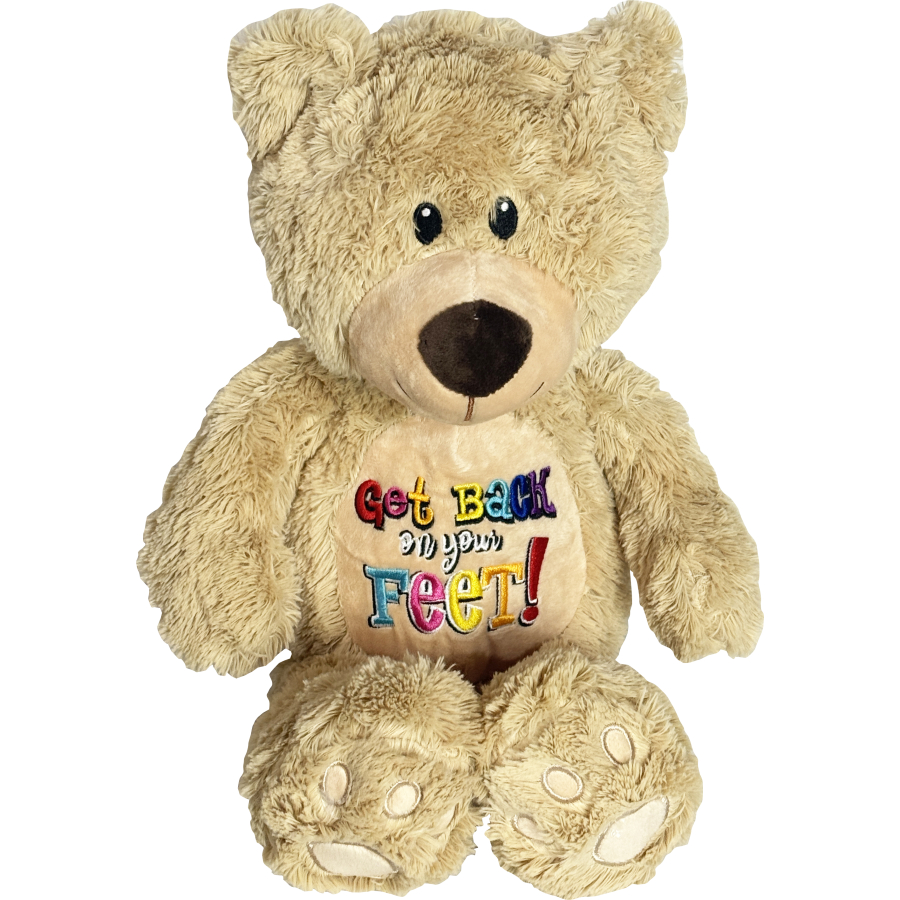 Get Back on Your Feet Bear Embroidered