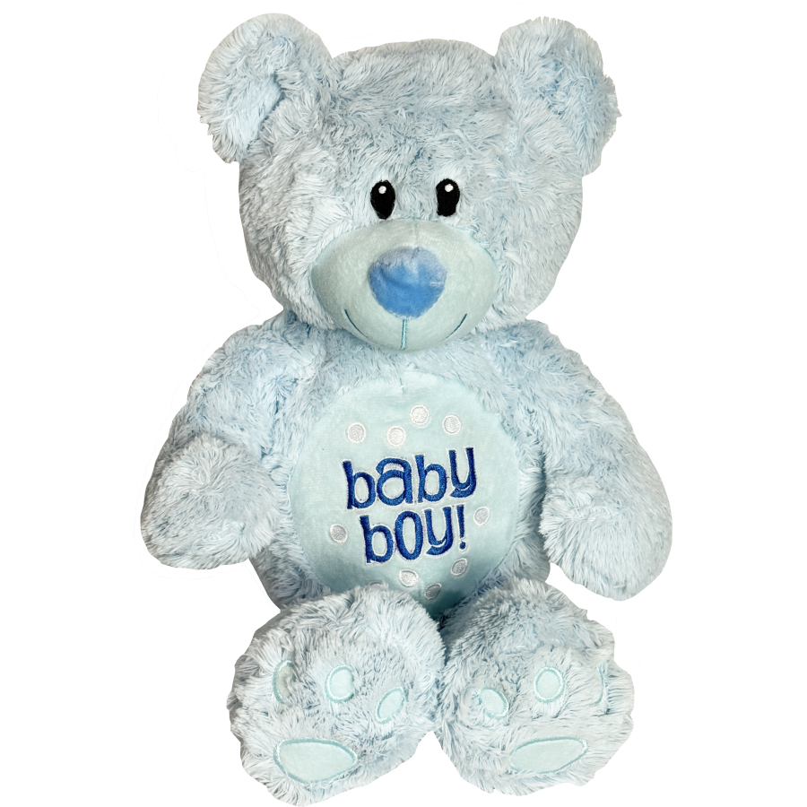Baby Boy Bear Embroidered 12"