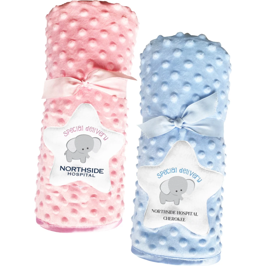 Mix and Match Embroidered Elephant Baby Blanket